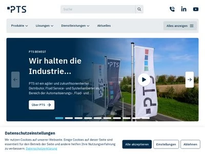 Website von PTS Automation GmbH