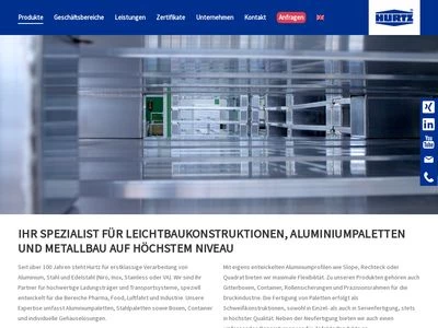 Website von ANTON HURTZ GMBH & CO.KG