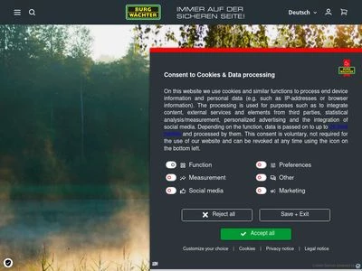 Website von Burg-Guard GmbH