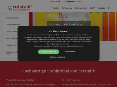 Website von rotstahl GmbH