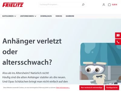 Website von Frielitz Fahrzeugbau und Zubehör GmbH