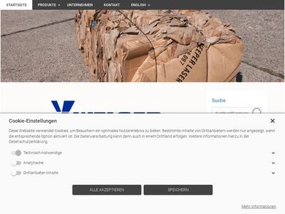 Website von Welger Recycling Engineering GmbH