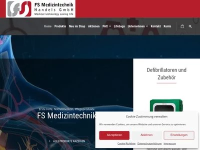 Website von FS-Medizintechnik GmbH