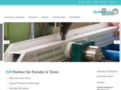 Website von Schmoelz Fensterbau eK