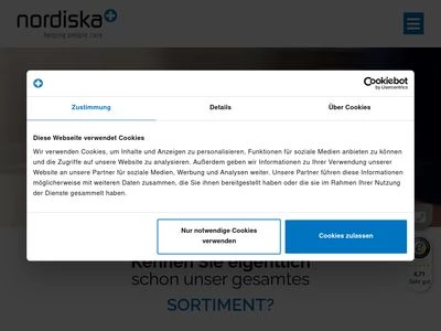 Website von nordiska GmbH & Co. KG