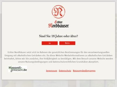 Website von Nordbrand Nordhausen GmbH