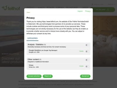 Website von Der Fellhof VertriebsGmbH
