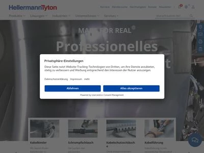 Website von HellermannTyton GmbH