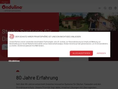 Website von Onduline GmbH