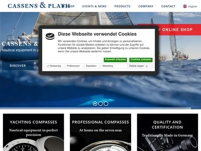 Website von Cassens & Plath GmbH