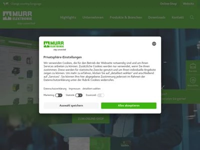 Website von Murrelektronik GmbH