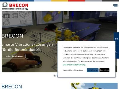 Website von BRECON Vibrationstechnik GmbH