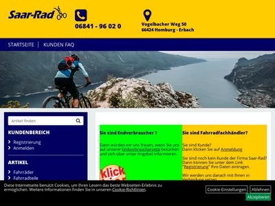 Website von Saar-Rad Fr. Hoffmann GmbH