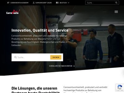 Website von Corroventa Entfeuchtung GmbH