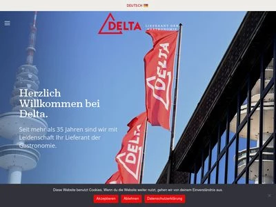 Website von Delta Fleisch Handels GmbH