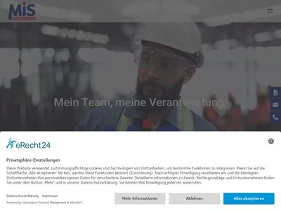 Website von MIS - Mauel Industrie-Service GmbH & Co. KG