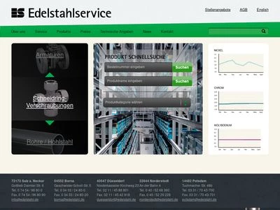 Website von Edelstahlservice Sulz GmbH