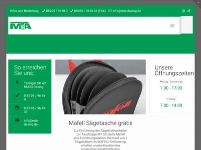 Website von MTA Schleif- und Befestigungstechnik Vertriebs GmbH