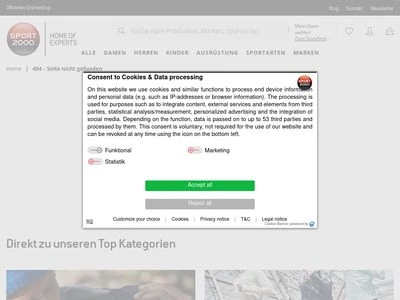 Website von SPORT 2000 Deutschland GmbH