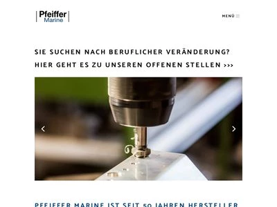 Website von Pfeiffer Marine GmbH