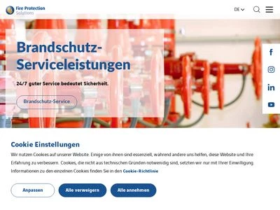 Website von Calanbau Brandschutzanlagen GmbH