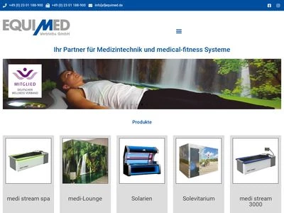 Website von ​EQUIMED Vertriebs GmbH