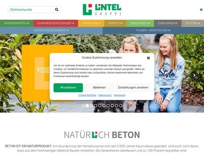 Website von Betonwerk Lintel GmbH & Co. KG