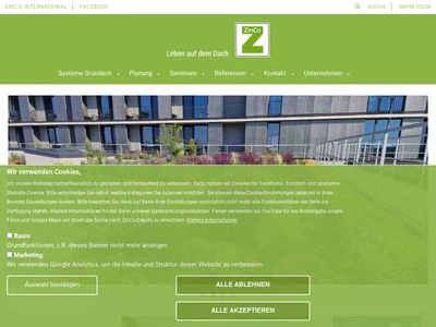 Website von ZinCo GmbH