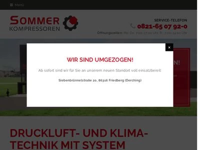 Website von Sommer Kompressoren GmbH