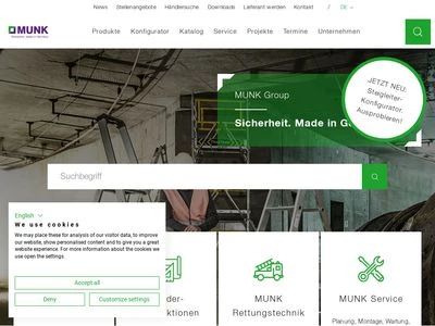 Website von MUNK GmbH