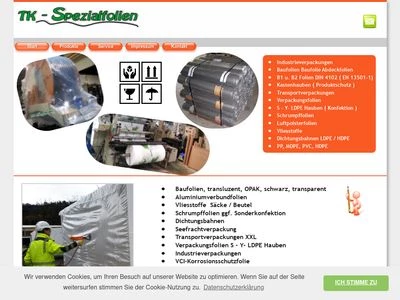 Website von TK-Spezialfolien