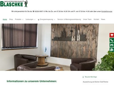 Website von Blaschke Industriebedarf GmbH & Co. KG