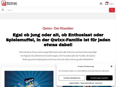 Website von Nürnberger-Spielkarten-Verlag GmbH