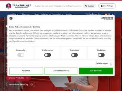 Website von Transoplast GmbH