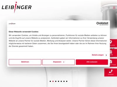 Website von Paul Leibinger GmbH & Co. KG Nummerier- und Markierungssysteme