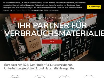 Website von Winterholt & Hering GmbH Office Communication Europe