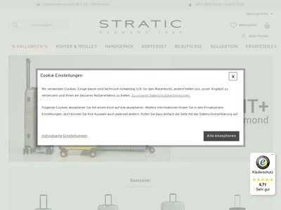 Website von Stratic Lederwaren - Jacob Bonifer GmbH