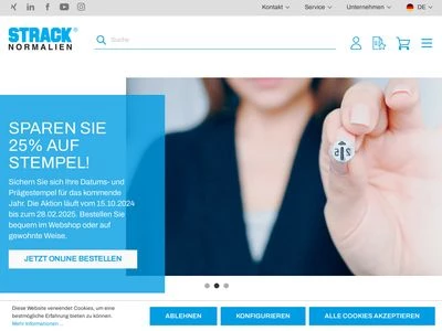 Website von STRACK NORMA GmbH & Co. KG