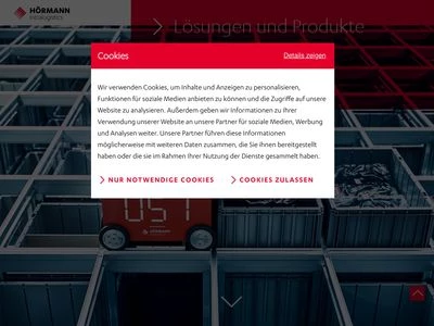 Website von Hörmann Logistik GmbH