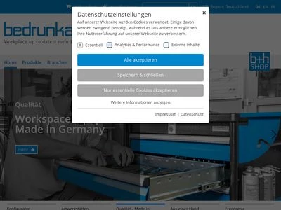 Website von Bedrunka+Hirth Gerätebau GmbH