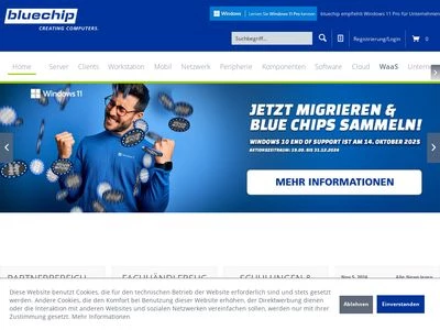 Website von bluechip Computer AG