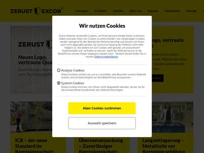 Website von EXCOR GmbH