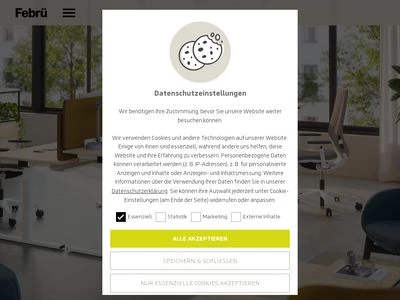 Website von Febrü Büromöbel Produktions- & Vertriebs-GmbH