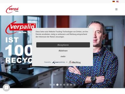 Website von Verpa Folie Weidhausen GmbH