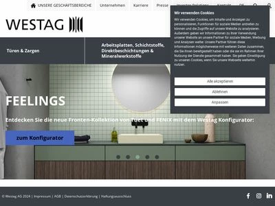 Website von Westag & Getalit AG