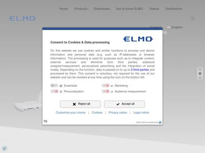 Website von ELMO Europe SAS