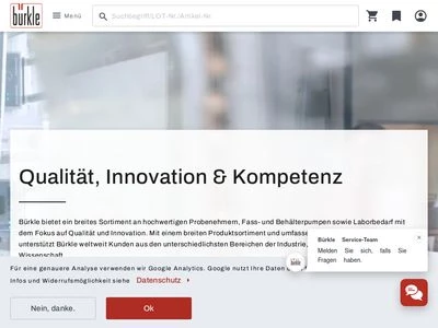 Website von Bürkle GmbH