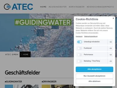 Website von ATEC GmbH