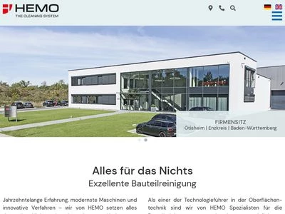 Website von HEMO GmbH