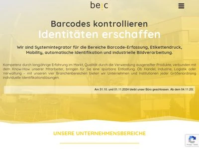 Website von beic Ident GmbH